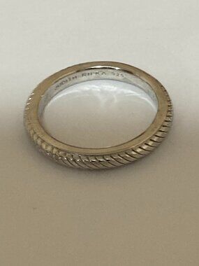 Judith Ripka Sterling Silver 925 Cable Band Ring Size 9